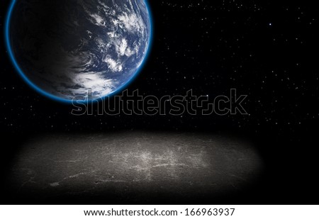 Planet in space and abstract surface. Elements of this image furnished by NASA.