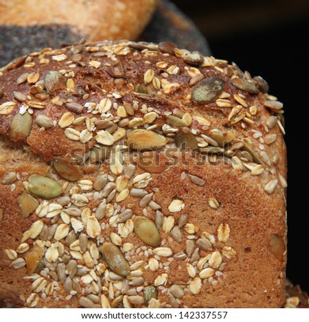 Brown bread with seeds