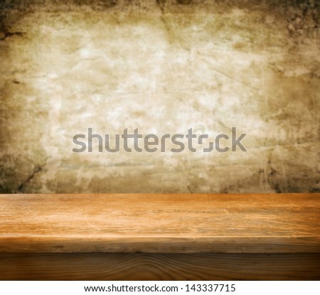 Empty table for Your photomontage or product display.