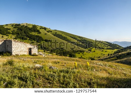 Gran Sasso d\'Italia, Road of Vasto (L\'Aquila, Abruzzi, Italy) - Mountain landscape at summer