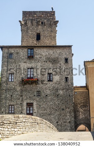 Pontremoli (Massa Carrara, Tuscany, Italy) - Ancient bridge and palace with tower