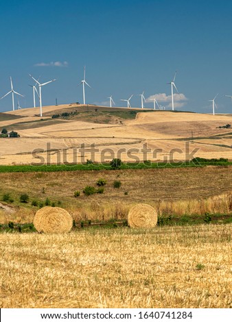 Image, Stock Photo Country landscape in Basilicata, Italy, at summer