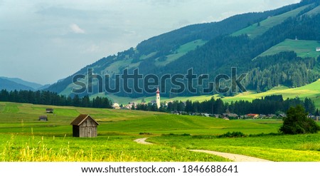 Similar – Image, Stock Photo Cycleway of Pusteria valley at summer