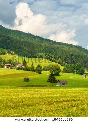 Similar – Image, Stock Photo Cycleway of Pusteria valley at summer