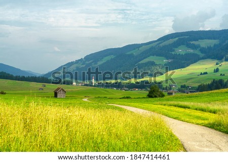 Similar – Image, Stock Photo Cycleway of Pusteria valley at summer