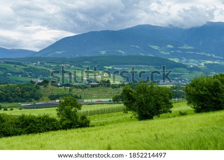 Similar – Image, Stock Photo Cycleway of Pusteria valley at summer