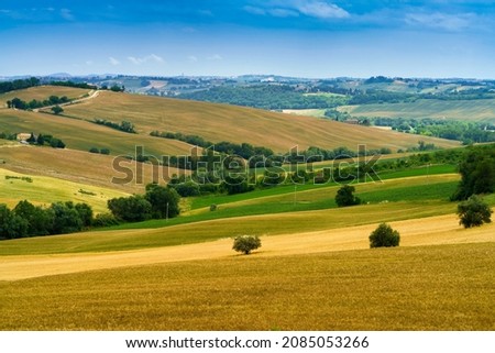 Similar – Image, Stock Photo Rural landscape near Santa maria Nuova and Osimo, Marche, Italy