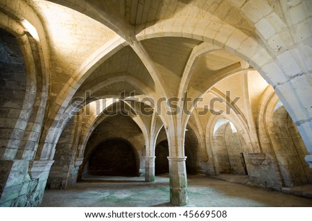 Abbey of St-Jean-des-Vignes in Soissons (Aisne, Picardie, France) , arcade