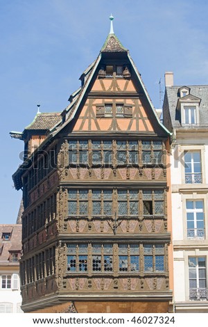 Strasbourg (Bas-Rhin, Alsace, France) - Exterior of ancient palace in the cathedral square