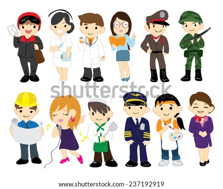 Cute Career Stock Vector Illustration 237192919 : Shutterstock