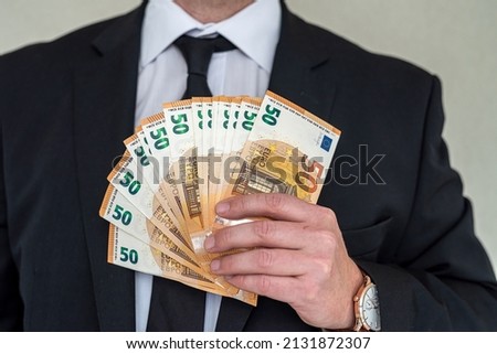 Similar – Image, Stock Photo Got a euro? Concept poverty, begging, begging and borrowing money.