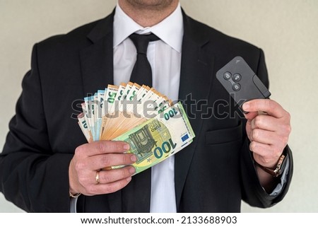 Similar – Image, Stock Photo Got a euro? Concept poverty, begging, begging and borrowing money.