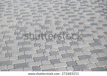 texture of grey cobblestone road