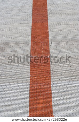 background of white and red brick wall