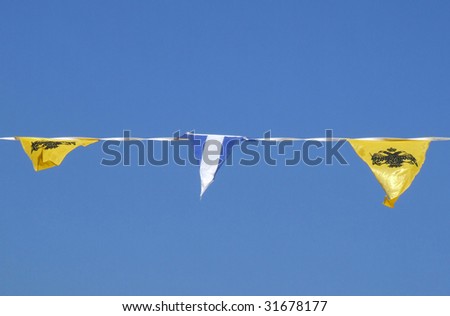 Bunting in Greece at Easter