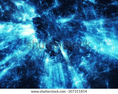 high quality texture of crystal explosion shines  huge blue flash of light through