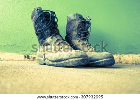Old Boots,Old Shoes Concept Background