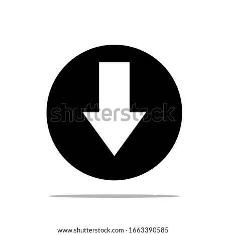 White Bottom arrows icon vector. Trendy flat bottom arrows icon from user interface collection isolated on white background. Vector illustration can be used for web and mobile graphic design
