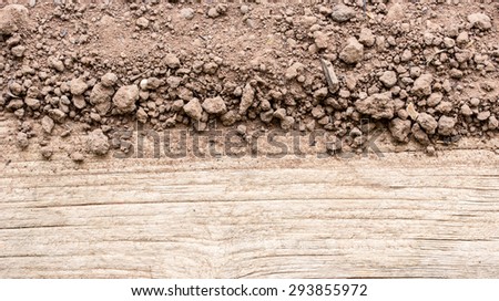soil on wood.It is a background