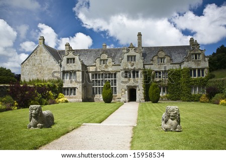 Mansion in Trerice Gardens, Cornwall
