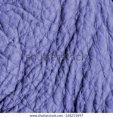 crumpled blue leather. Leather background
