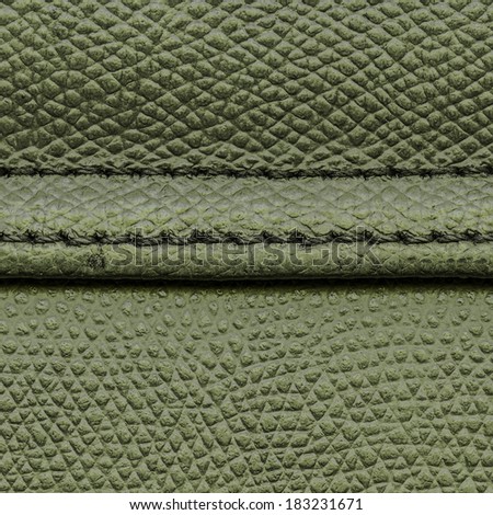 green leather texture closeup, Fragment of leather bag