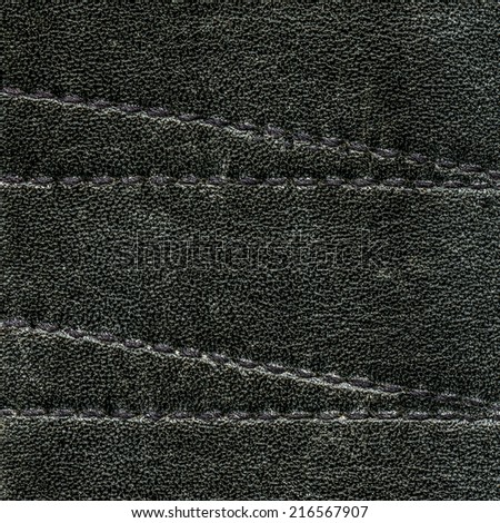 fragment of old black  leather clothing accessories