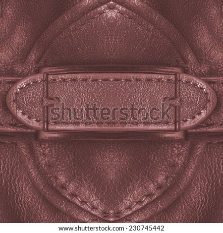 fragment of red-brown  leather clothing accessories
