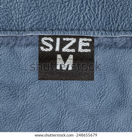 blue leather texture, seam, tag, size