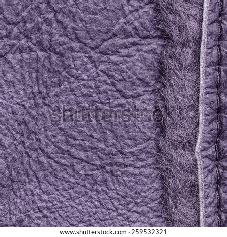 combination of leather and fur textures painted violet