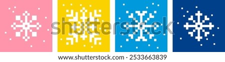 Similar – Image, Stock Photo Flashed snowflakes at blue hour in early morning. White dots on blue background.