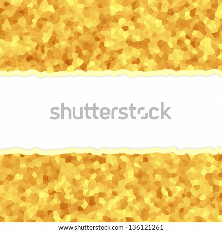 grain ripped paper on white paper background