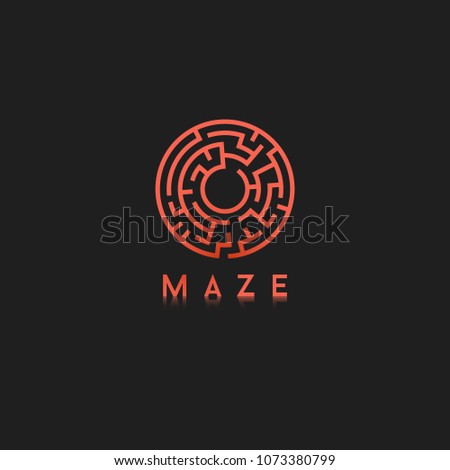 Simple vector maze logo