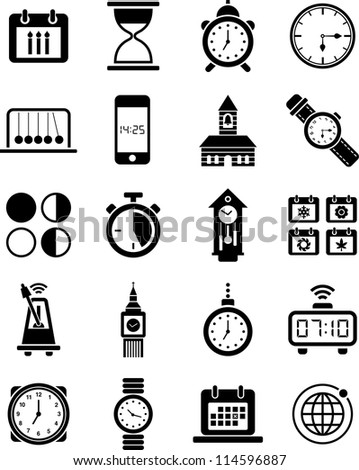 clocks and time icons