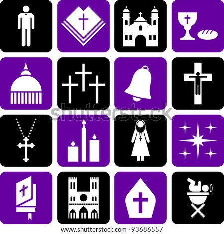 Pictograms of the Catholic religion