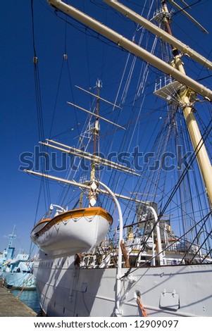 the sailboat on the port in Gdynia - Poland