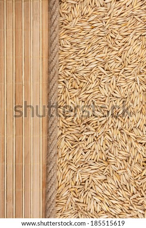 oat, mat and rope for the menu, can be used as background