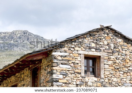 Rural house typical of the black architecture. It is a popular type of architecture that used, as the main structural element, blackboard, it is  located in the province of Guadalajara (Spain)