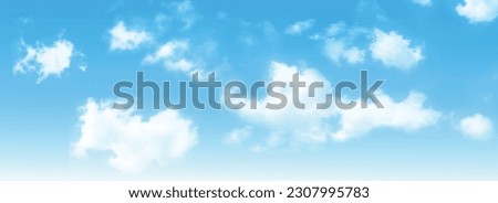 Background with clouds on blue sky.Blue Sky with Transparent clouds Vectors