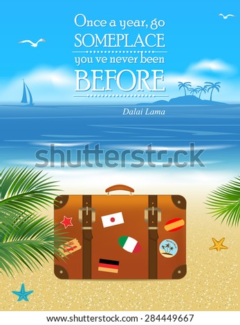 Vacation, travel and summer holidays. Vacation and Tourism concept