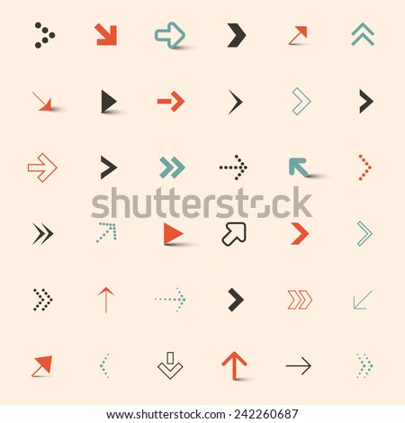 Simple Vector Arrows Set