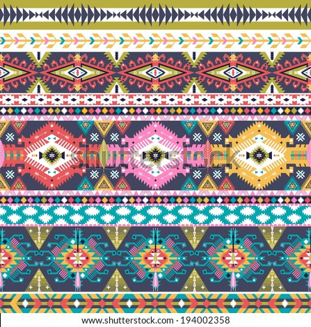 Seamless pattern in native american style