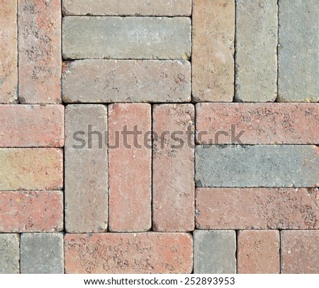 Wall from different colored bricks put together