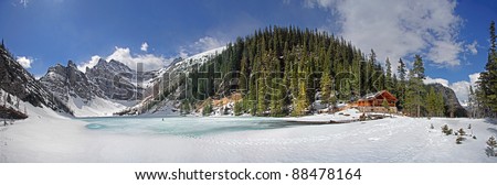 Similar – Image, Stock Photo lake agnes Alberta