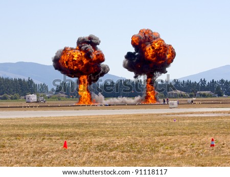 Fire Bomb Drop, Airshow Demonstration, Canada