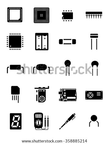 Arduino Chip Electronics Component Icon Set 02