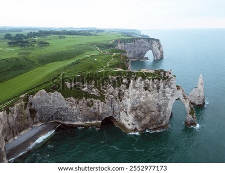 Similar – Foto Bild Steilküste in der Nähe von Etretat.