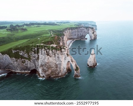 Similar – Foto Bild Steilküste in der Nähe von Etretat.