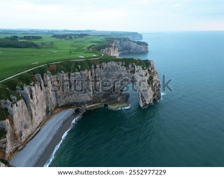 Similar – Foto Bild Steilküste in der Nähe von Etretat.