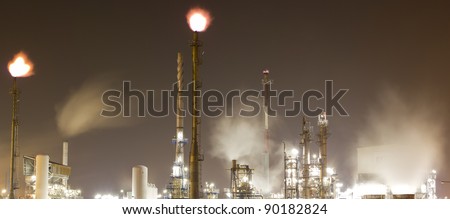 Oil-refinery plant situated in the Botlek, Rotterdam, The Netherlands